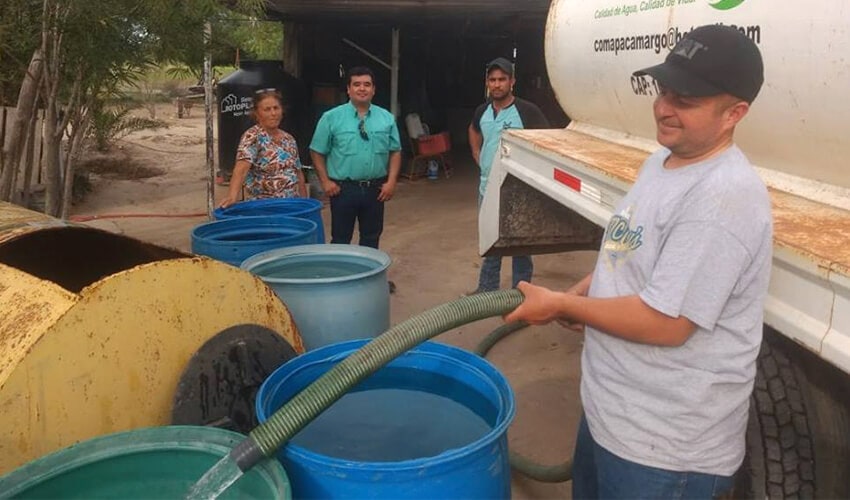 Por escasez de agua, ordena alcaldesa acudir a las rancherías a abastecer del vital líquido para las necesidades primordiales