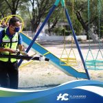 SANITIZACIÓN DE ÁREAS DE JUEGOS, FACHADAS DE COMERCIOS